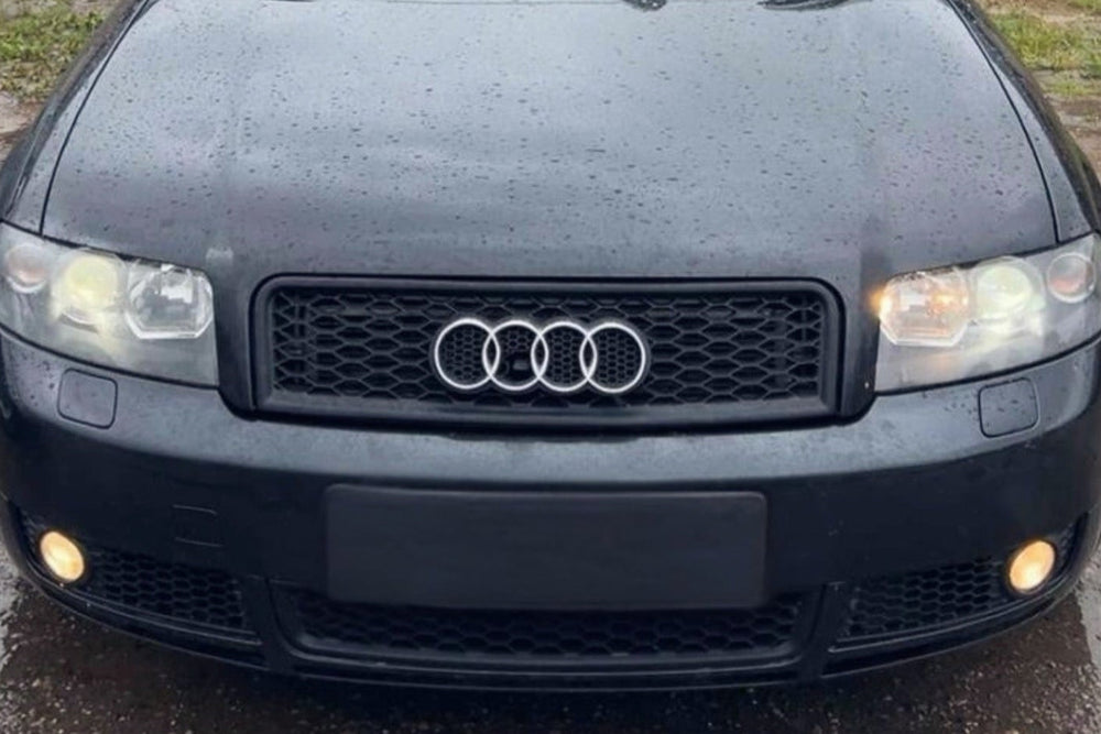 Audi logo emblem with holder (263 mm, Audi A4), Audi A4 B6 grill set