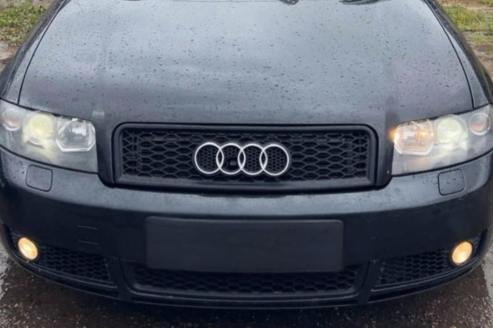 Audi logo emblem with holder (263 mm, Audi A4), Audi A4 B6 grill set